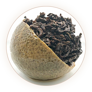 小青柑柑普茶 叶底