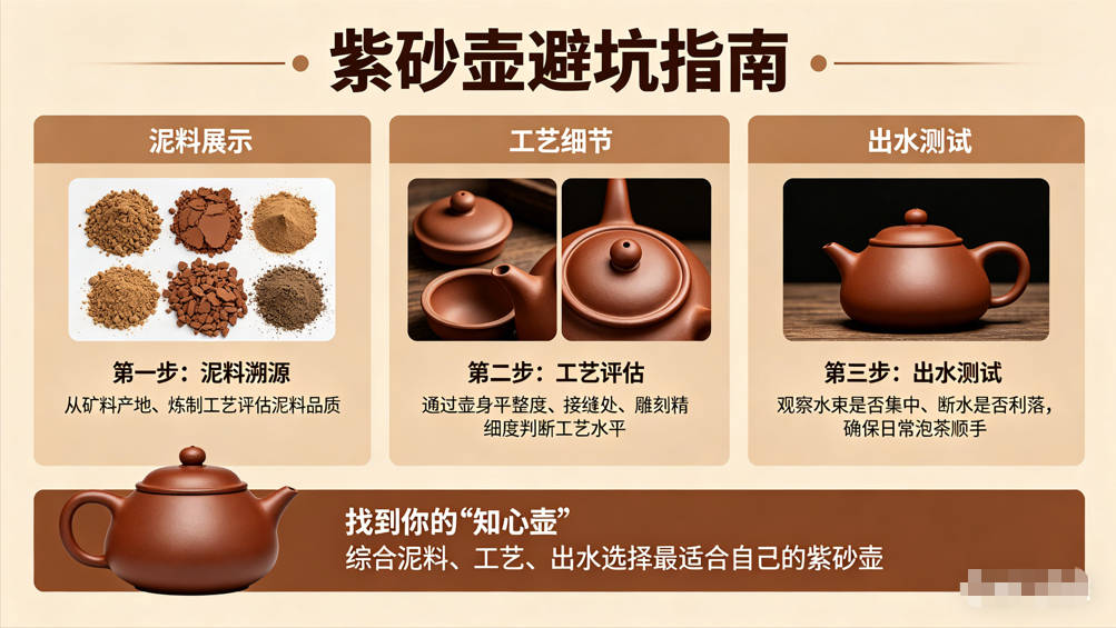 买紫砂壶！泥料、工艺、出水，照着5步挑，包你不踩坑！-茶之家
